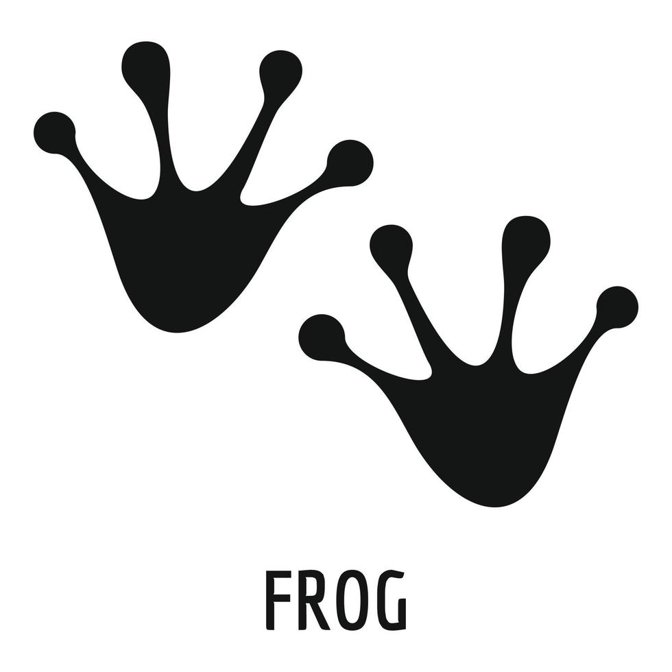 Froschschritt-Symbol, einfacher Stil. vektor