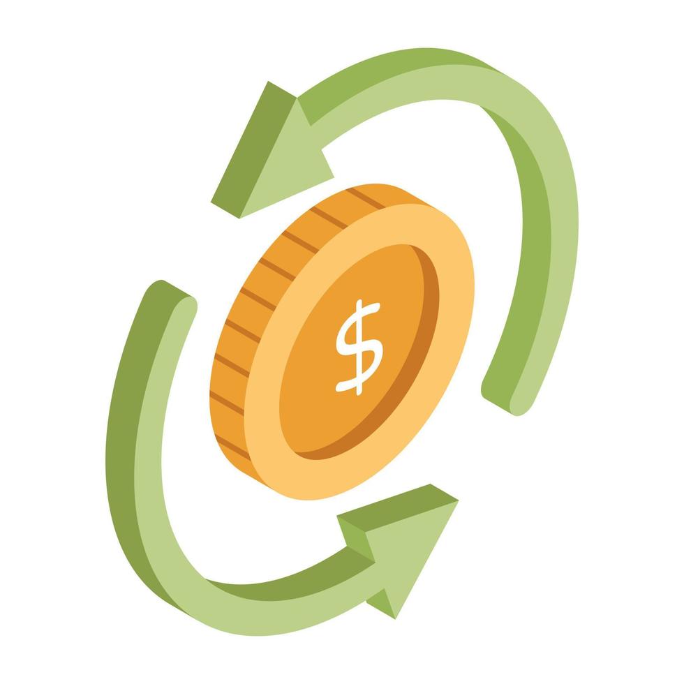 modern design ikon för pengar rotation vektor