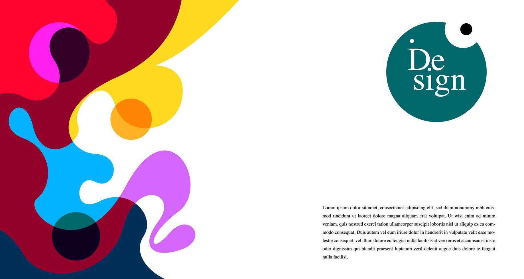 färgrik abstrakt baner mall med dummy text för webb design, landning sida, och skriva ut material vektor