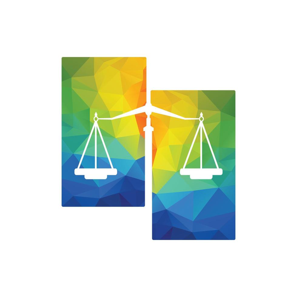 Law Balance und Anwaltsmonogramm-Logo-Design. Balance-Logo-Design in Bezug auf Anwalt, Anwaltskanzlei oder Anwälte. vektor