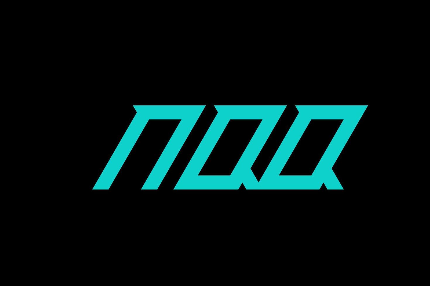 nqq-Buchstaben- und Alphabet-Logo-Design vektor