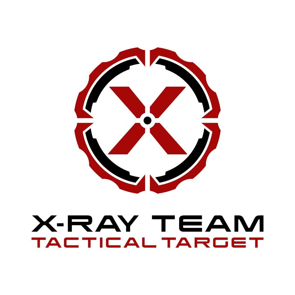 militär av x brev taktisk mål logotyp design vektor