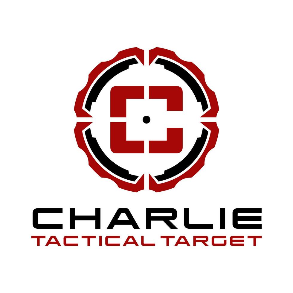 militär av c brev taktisk mål logotyp design vektor