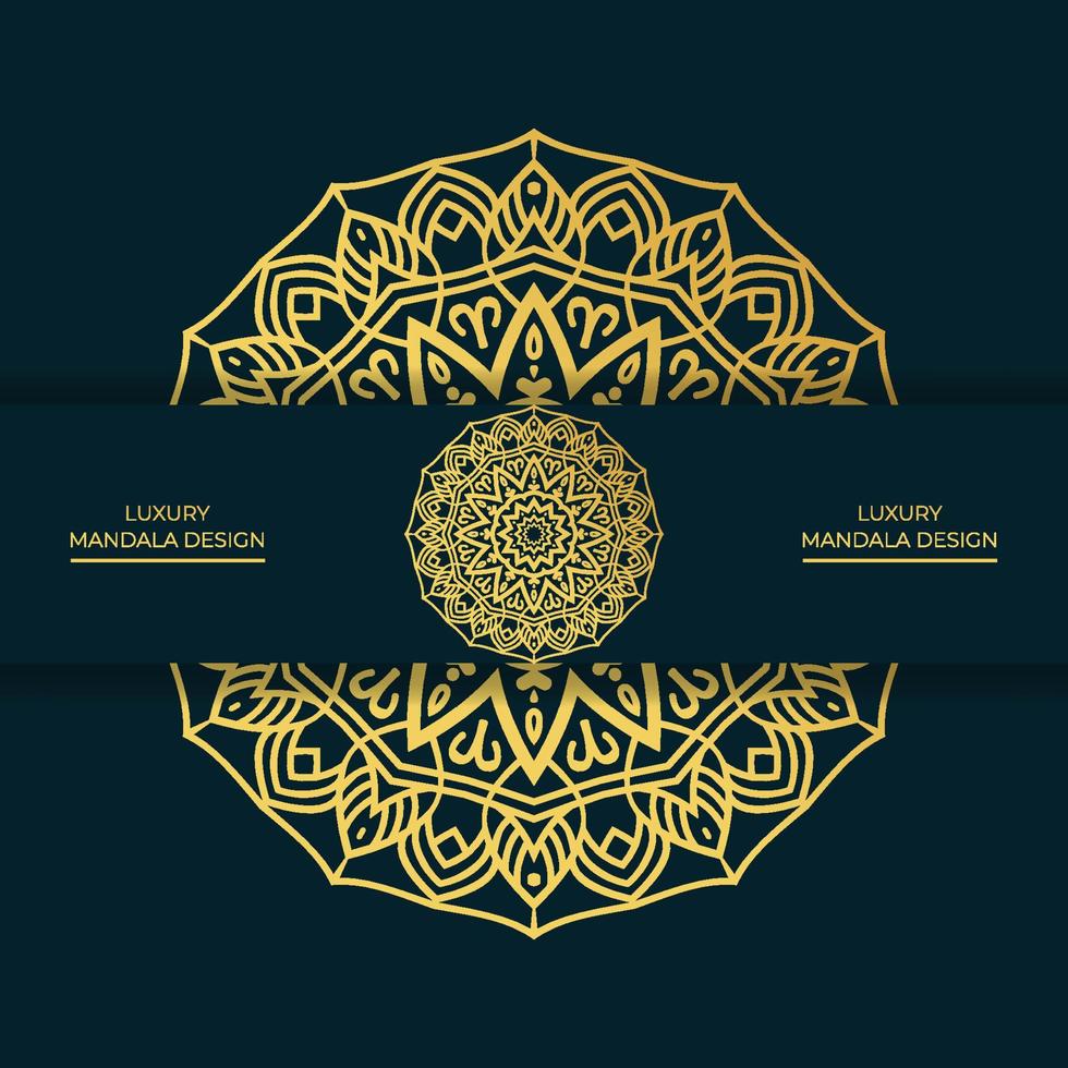 kreative dekorative Luxus-Hintergrund-Mandala-Designvorlage kostenloser Download vektor