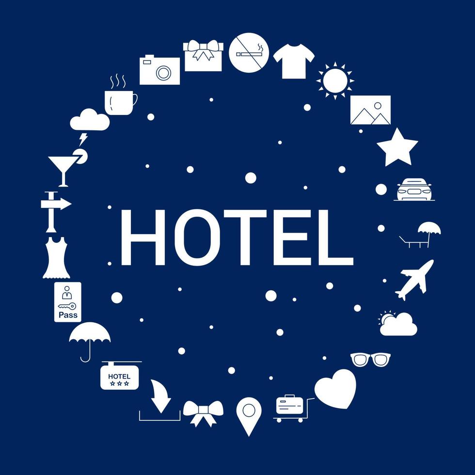 kreativer hotelsymbolhintergrund vektor