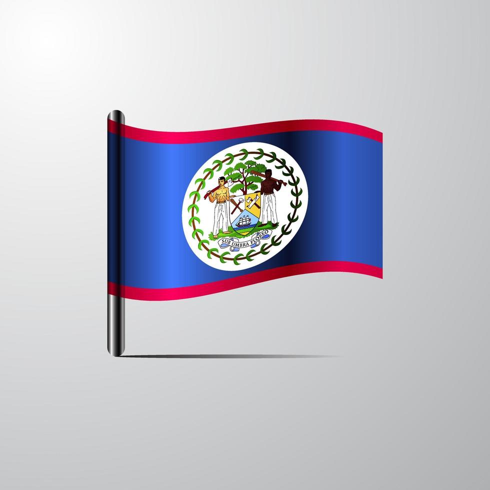 belize vinka skinande flagga design vektor