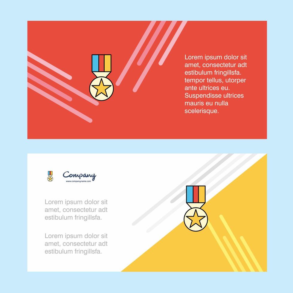 medalj abstrakt företags- företag baner mall horisontell reklam företag baner vektor