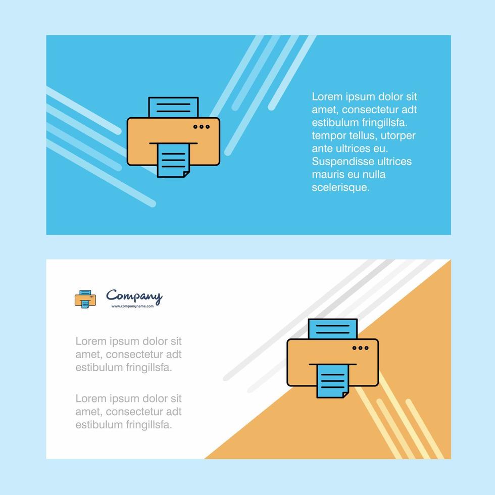skrivare abstrakt företags- företag baner mall horisontell reklam företag baner vektor