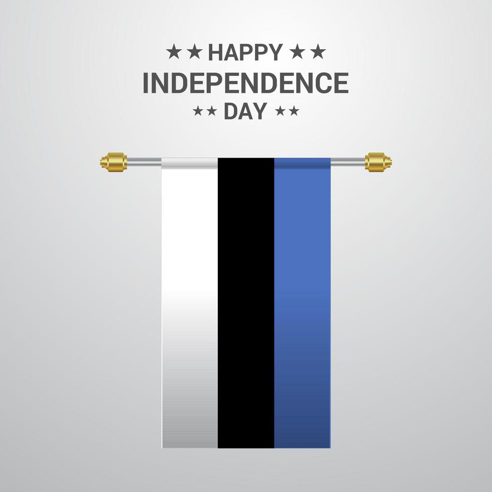 estland oberoende dag hängande flagga bakgrund vektor