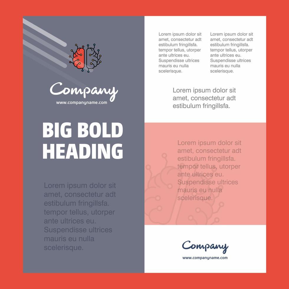 Brain Processor Business Company Plakatvorlage mit Platz für Text und Bilder Vektorhintergrund vektor