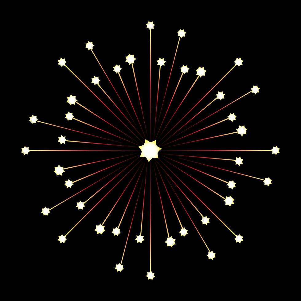 moderne flache illustration des feuerwerks vektor