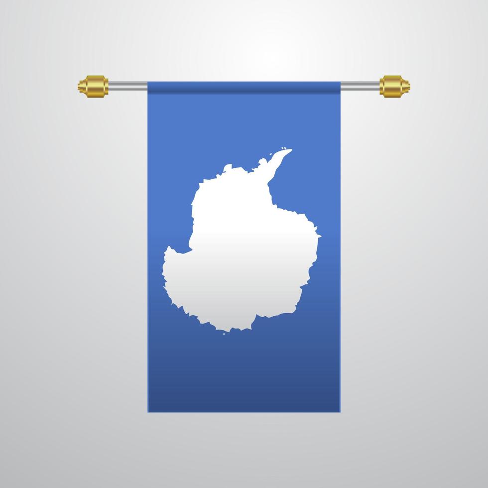 Antarktis hängende Flagge vektor