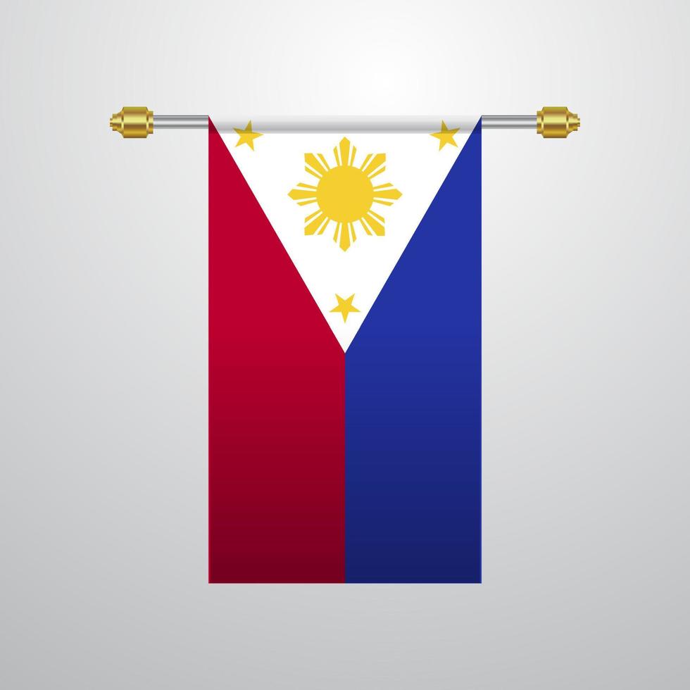 Philippinen hängende Flagge vektor