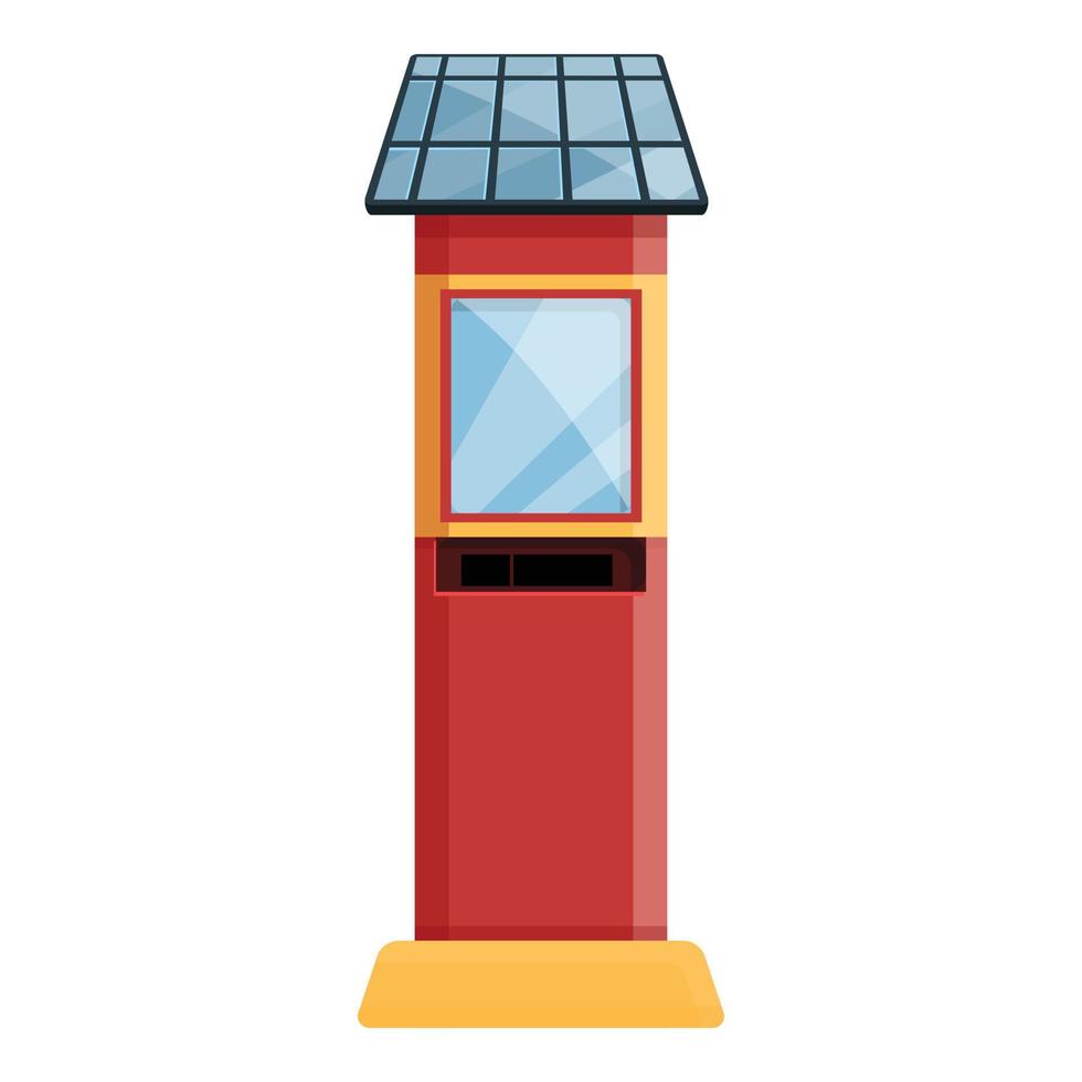 kostenpflichtiges Parkturm-Symbol, Cartoon-Stil vektor