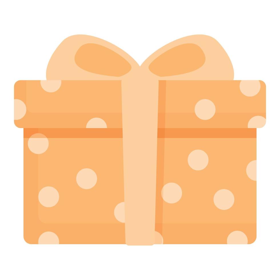 Mädchen-Geschenk-Box-Symbol Cartoon-Vektor. glückliches Kind vektor