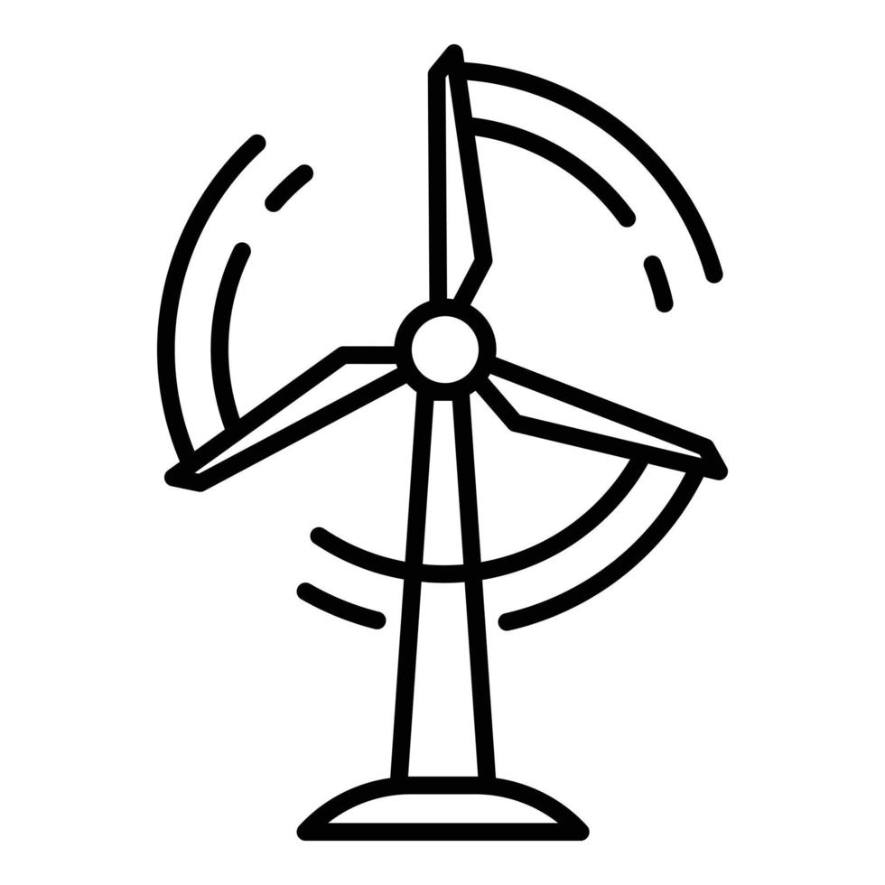 Generator-Windturbinen-Symbol, Umrissstil vektor