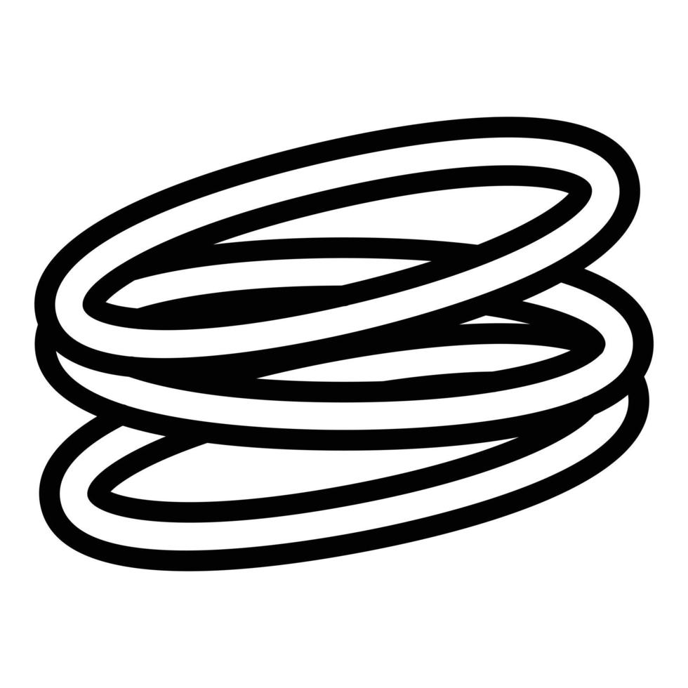 Gymnastikreifen-Symbol, Umrissstil vektor