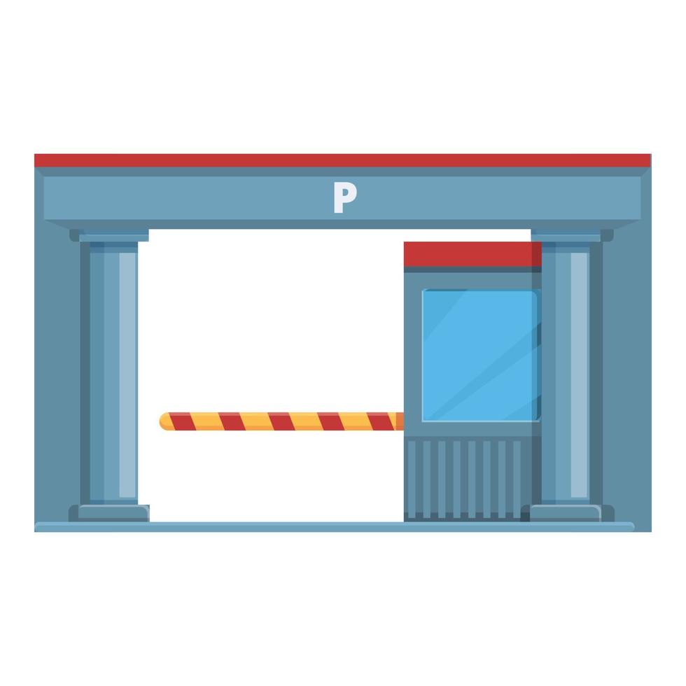 flygplats betald parkering ikon, tecknad serie stil vektor