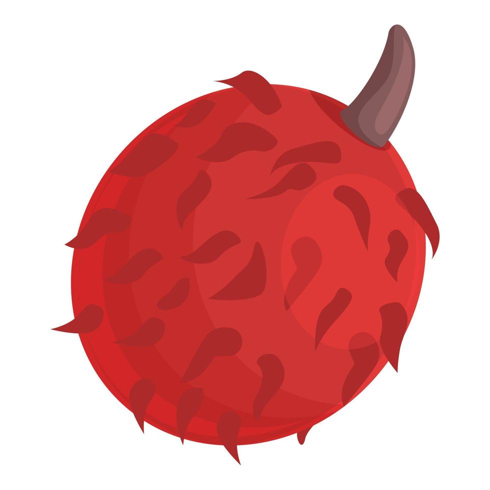 Vitamin Rambutan Symbol Cartoon-Vektor. Tropische Frucht vektor