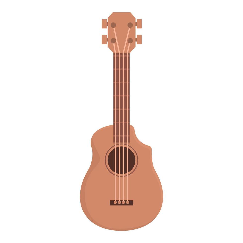 Strand-Ukulele-Symbol-Cartoon-Vektor. akustische Gitarre vektor