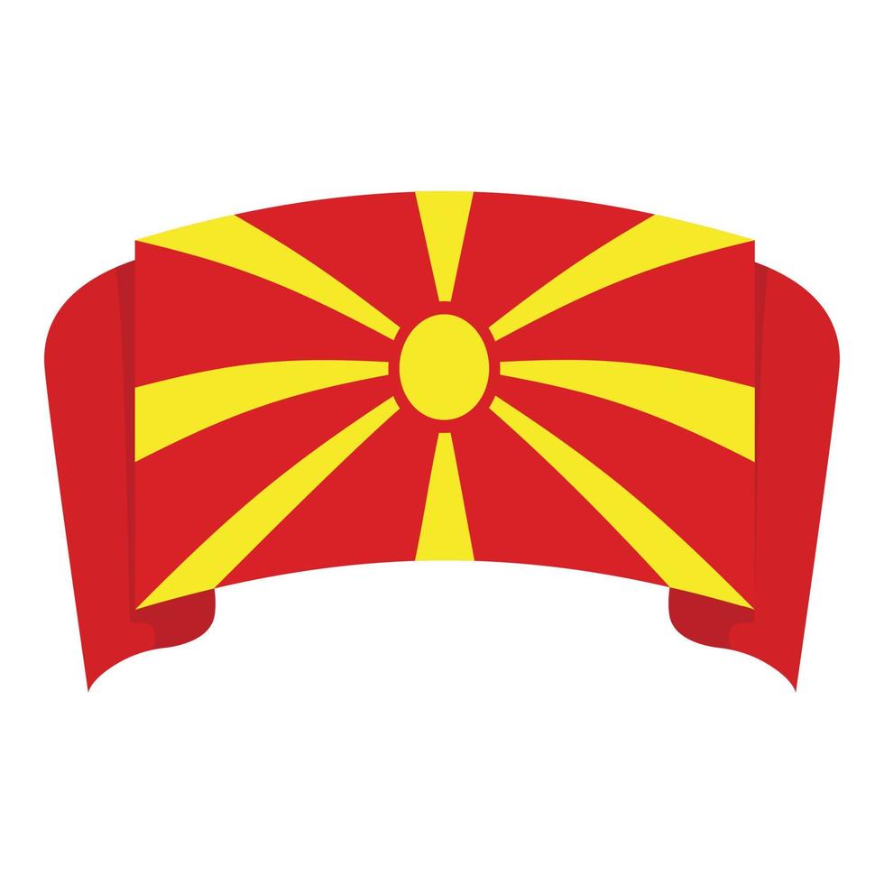 macedonia emblem ikon tecknad serie vektor. nationell knapp vektor