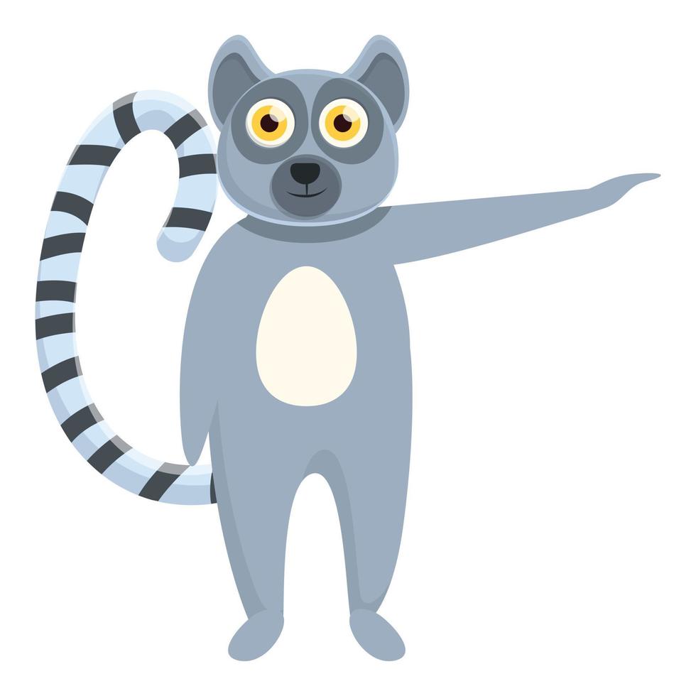 lemur skog ikon, tecknad serie stil vektor