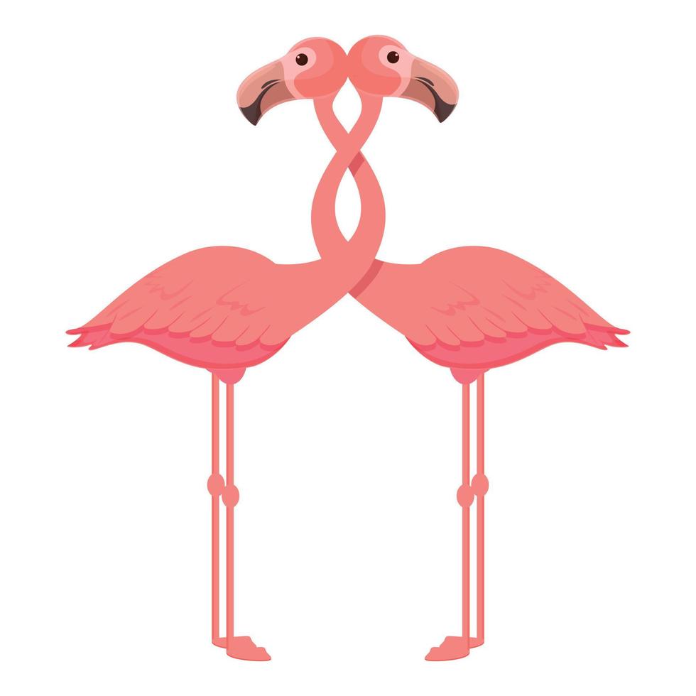 Flamingo-Paar-Symbol-Cartoon-Vektor. tropischer Vogel vektor