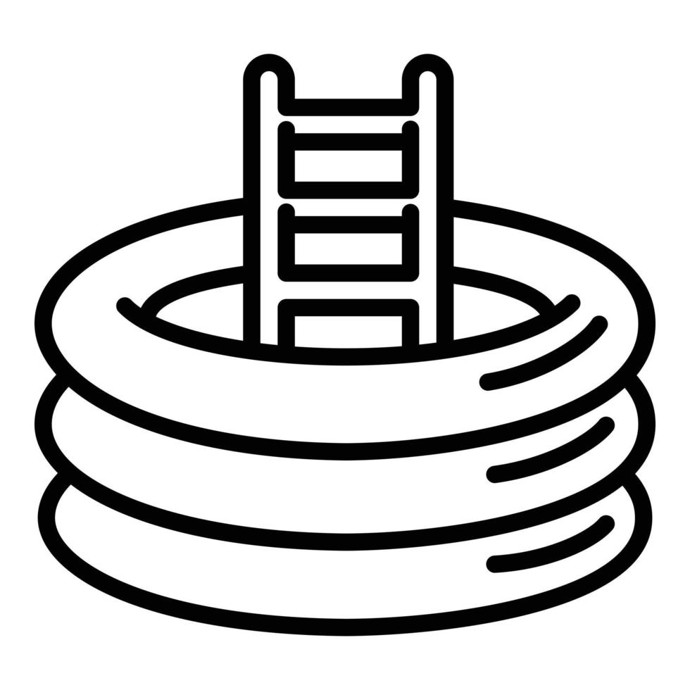 Kindergummi-Pool-Symbol, Umrissstil vektor