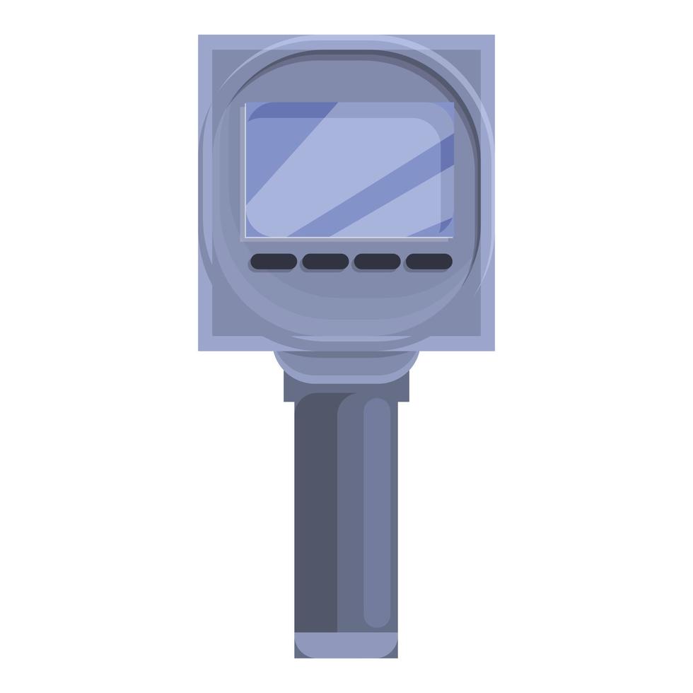 hastighet radar kamera ikon, tecknad serie stil vektor