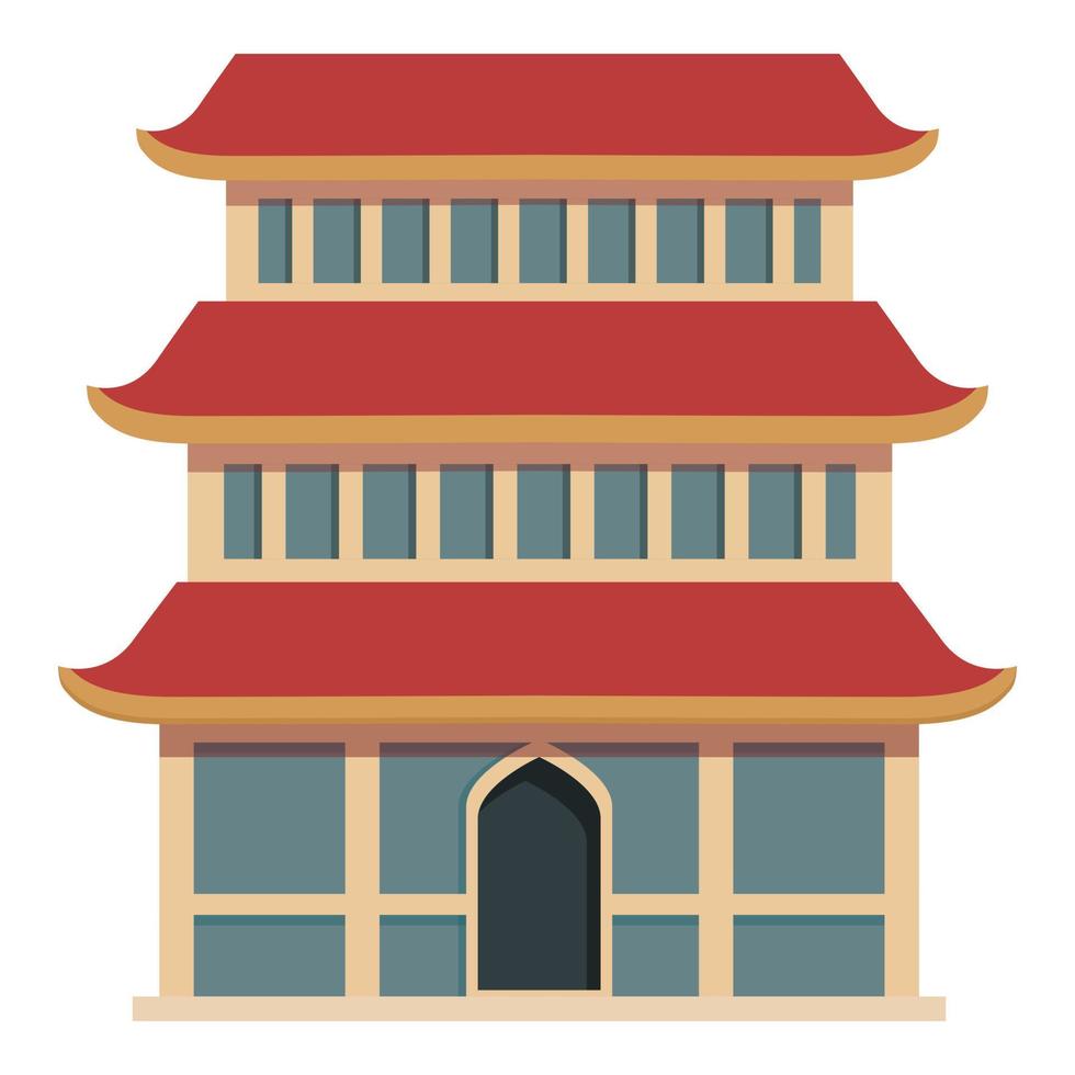 kinesisk pagod ikon tecknad serie vektor. asiatisk hus vektor