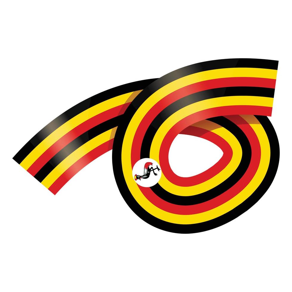 band uganda symbol cartoon vektor. afrika tag vektor