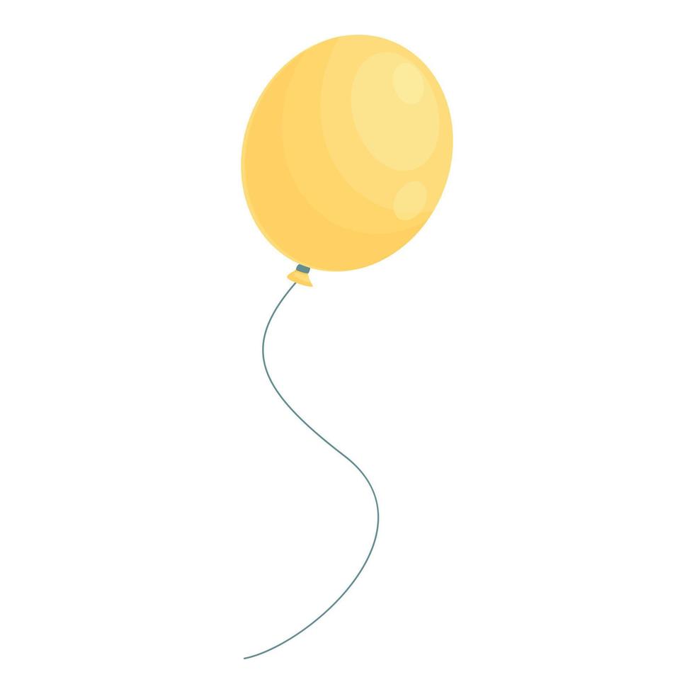 gelber Ballon-Symbol Cartoon-Vektor. Geburtstagsparty vektor