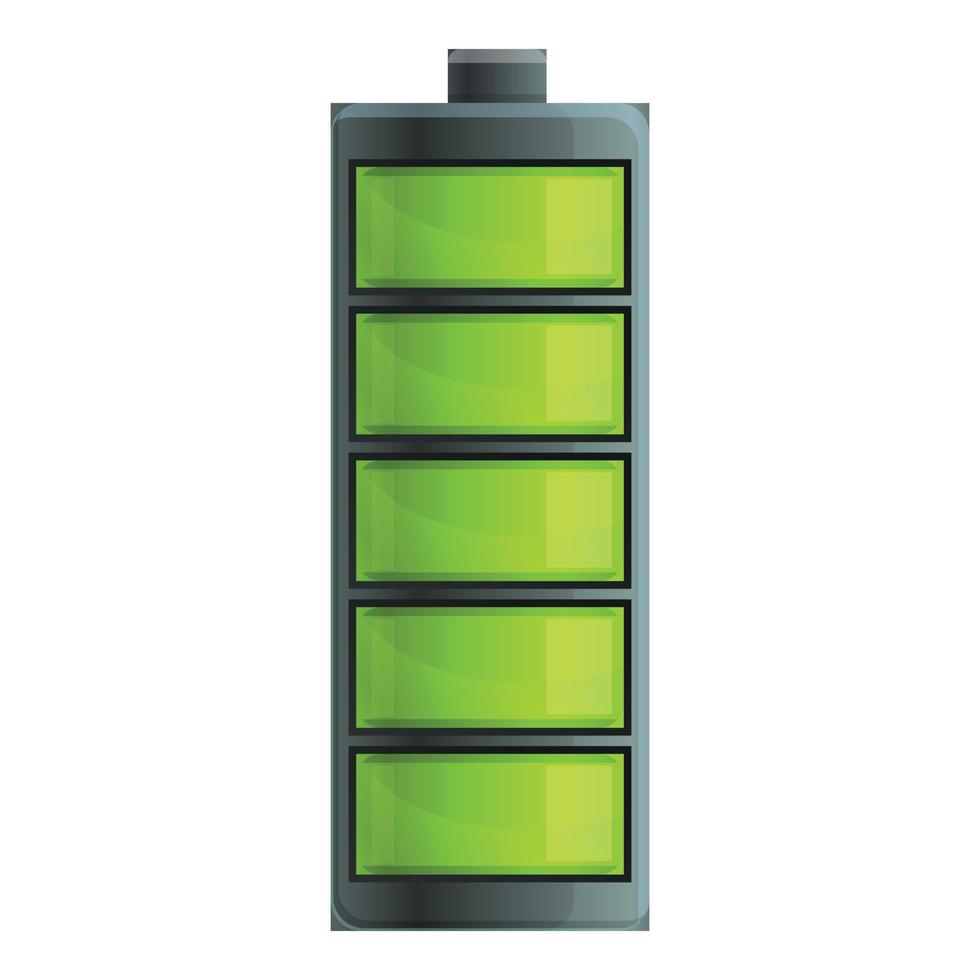 batteri nivå energi ikon tecknad serie vektor. full avgift vektor