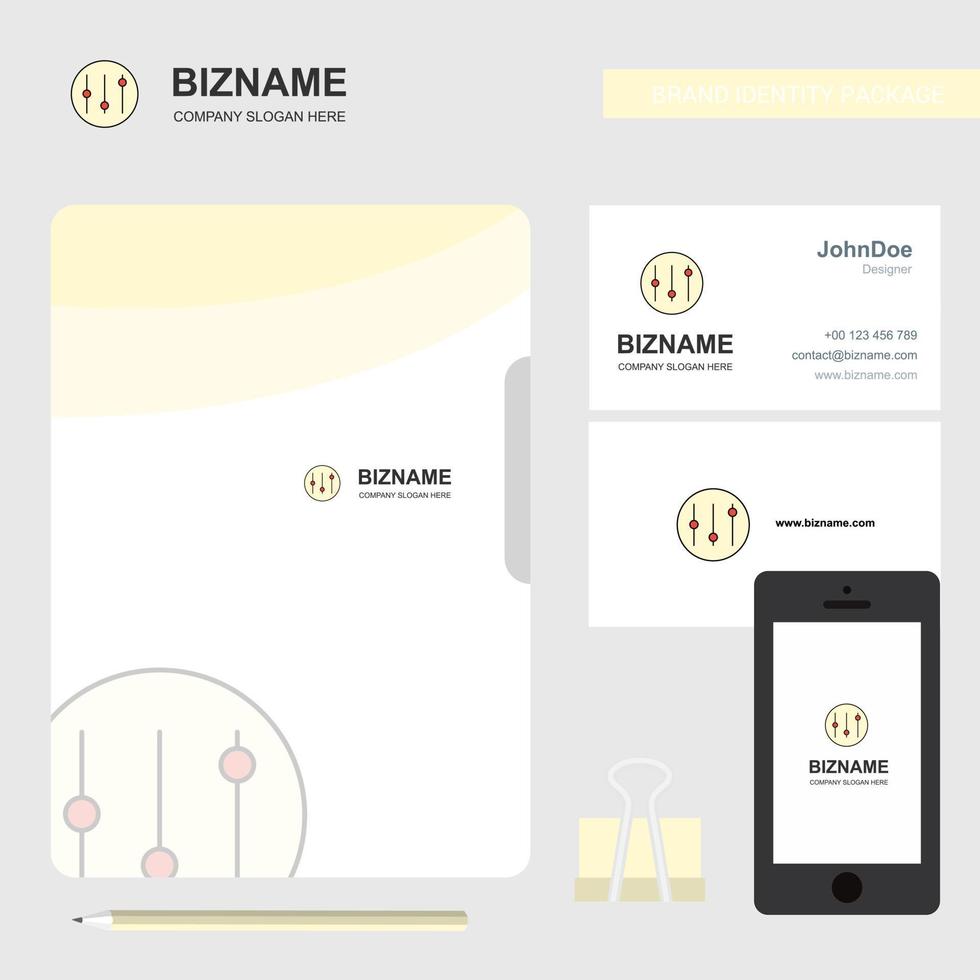 Einstellen der Business-Logo-Datei-Cover-Visitenkarte und mobile App-Design-Vektor-Illustration vektor