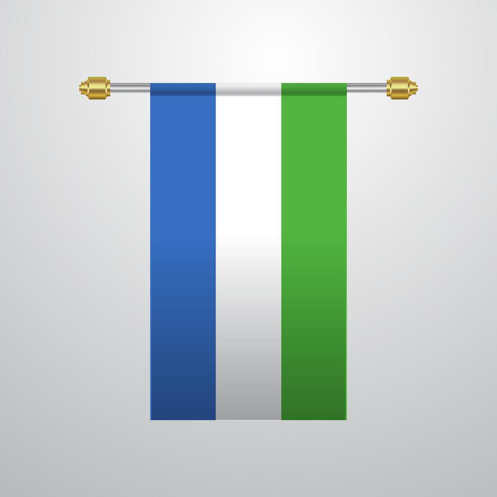 Sierra Leone hängende Flagge vektor