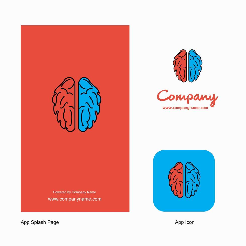 Brain Company Logo App-Symbol und Splash-Page-Design kreative Business-App-Designelemente vektor