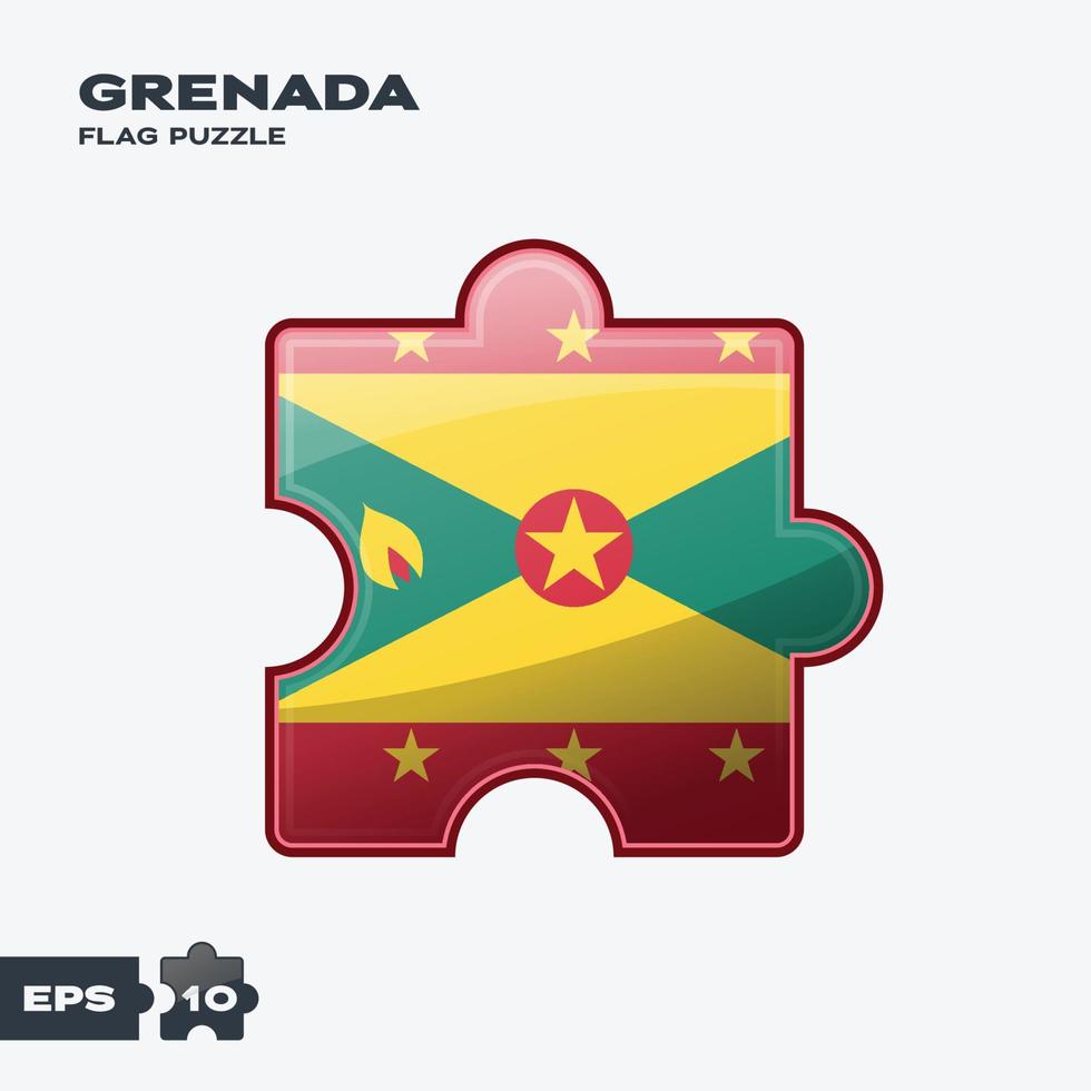 grenada flagga pussel vektor