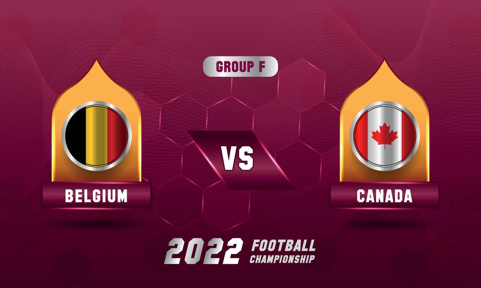 qatar fotboll värld kopp 2022 belgien mot kanada match vektor