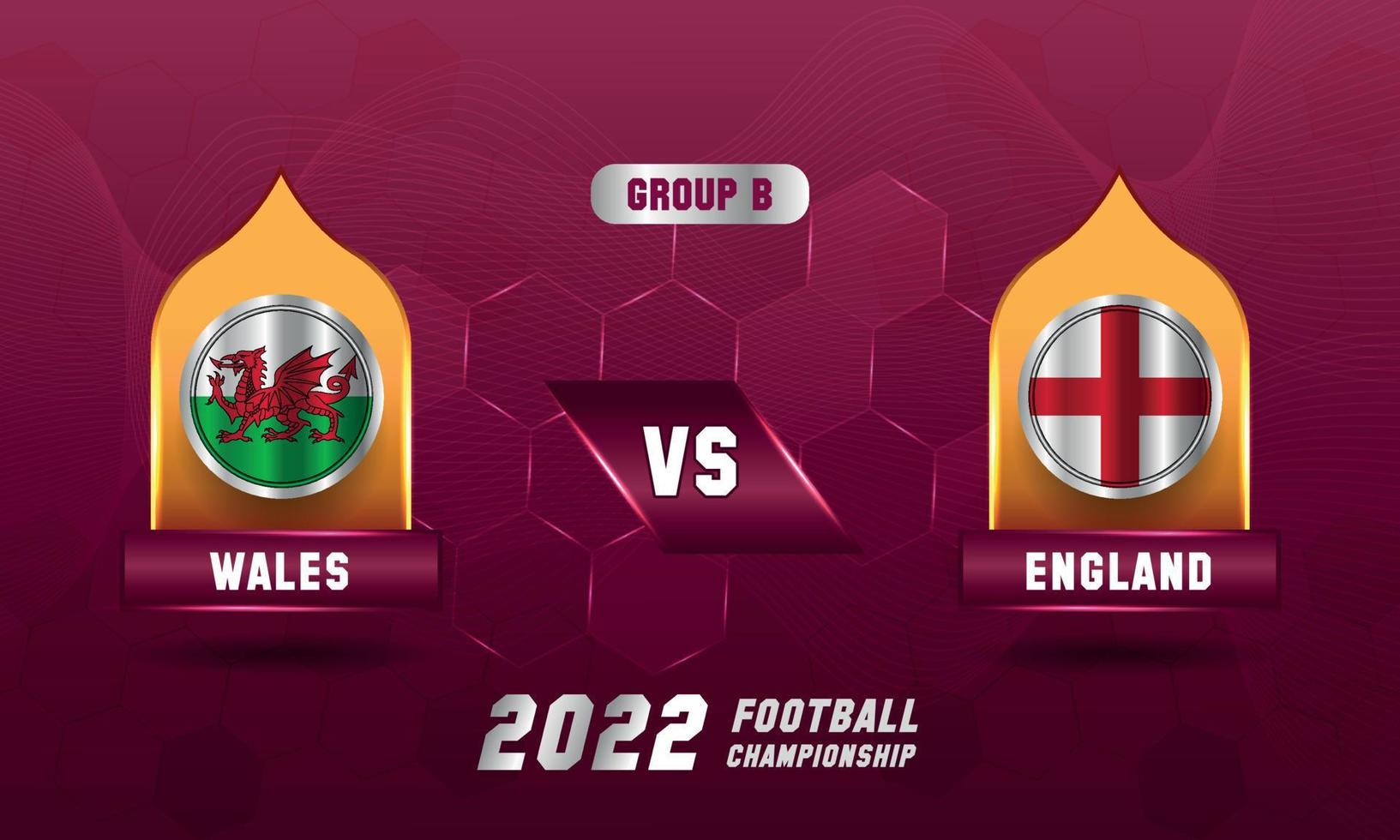 katar fußballweltmeisterschaft 2022 wales vs england spiel vektor