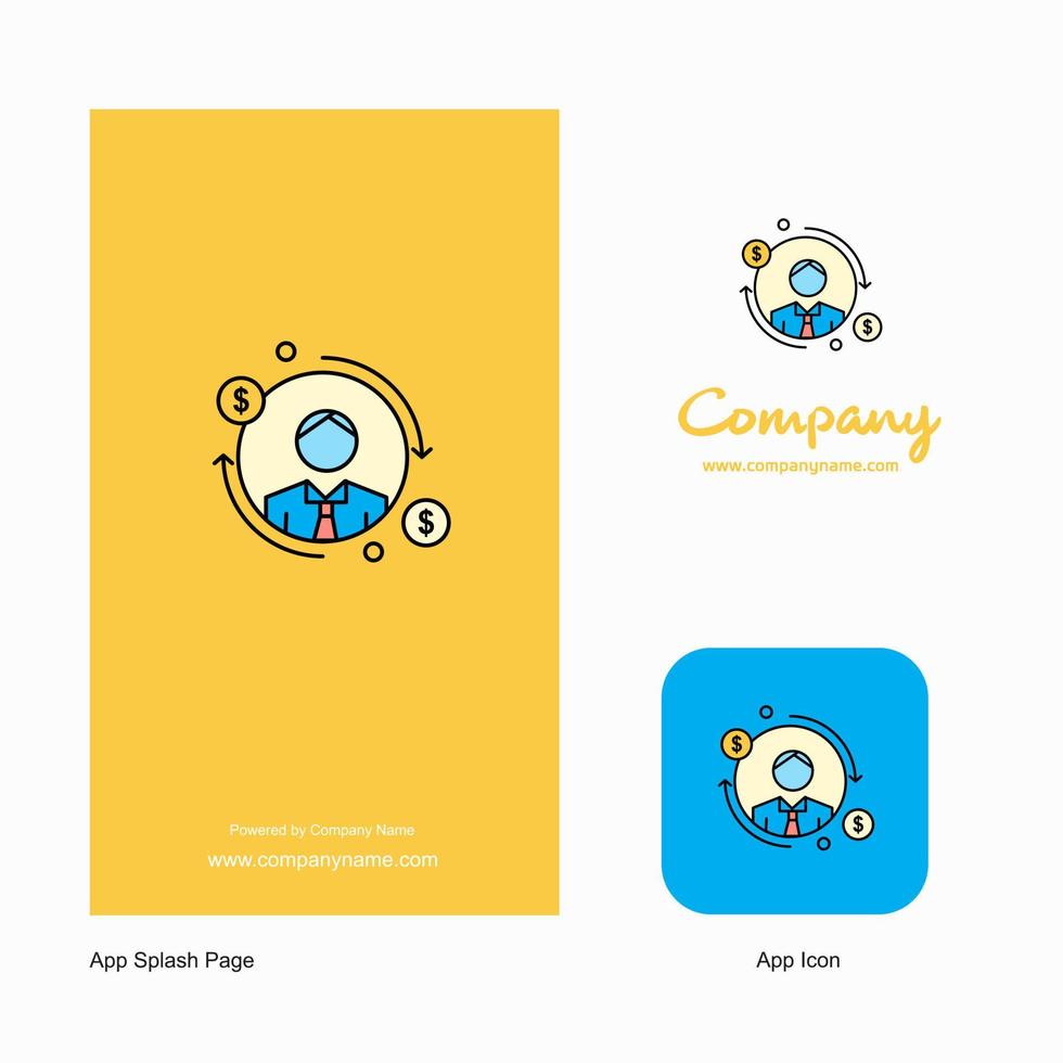 Avatar-Firmenlogo-App-Symbol und Splash-Page-Design kreative Business-App-Designelemente vektor
