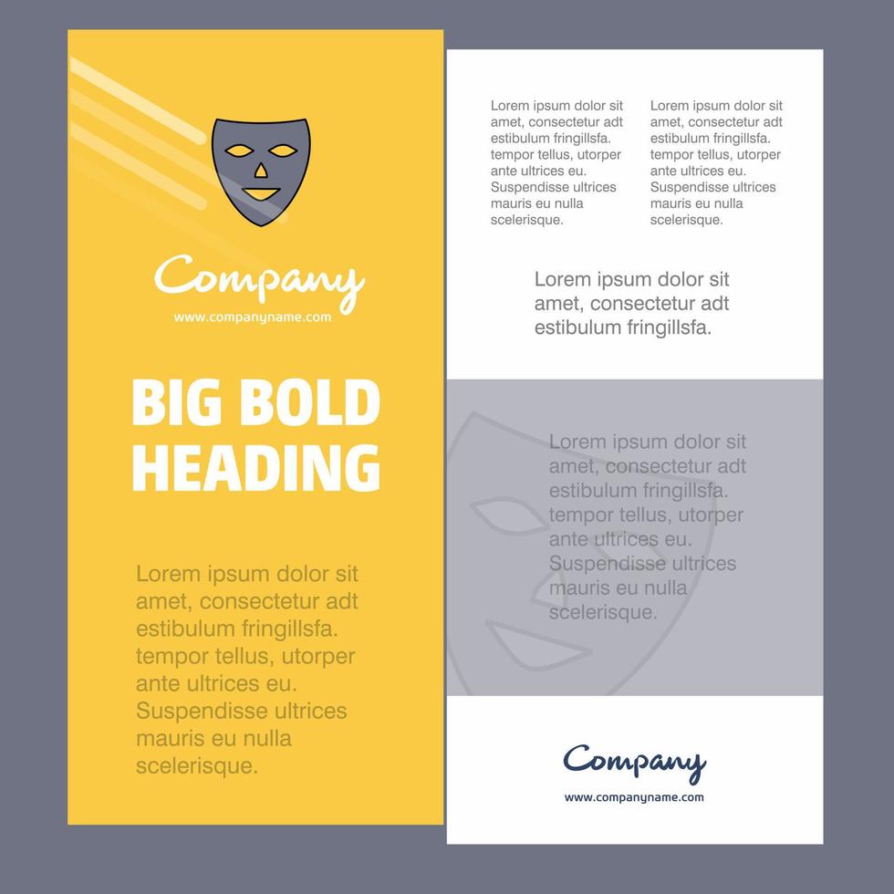 mask business company poster template with place for text and images vector background
