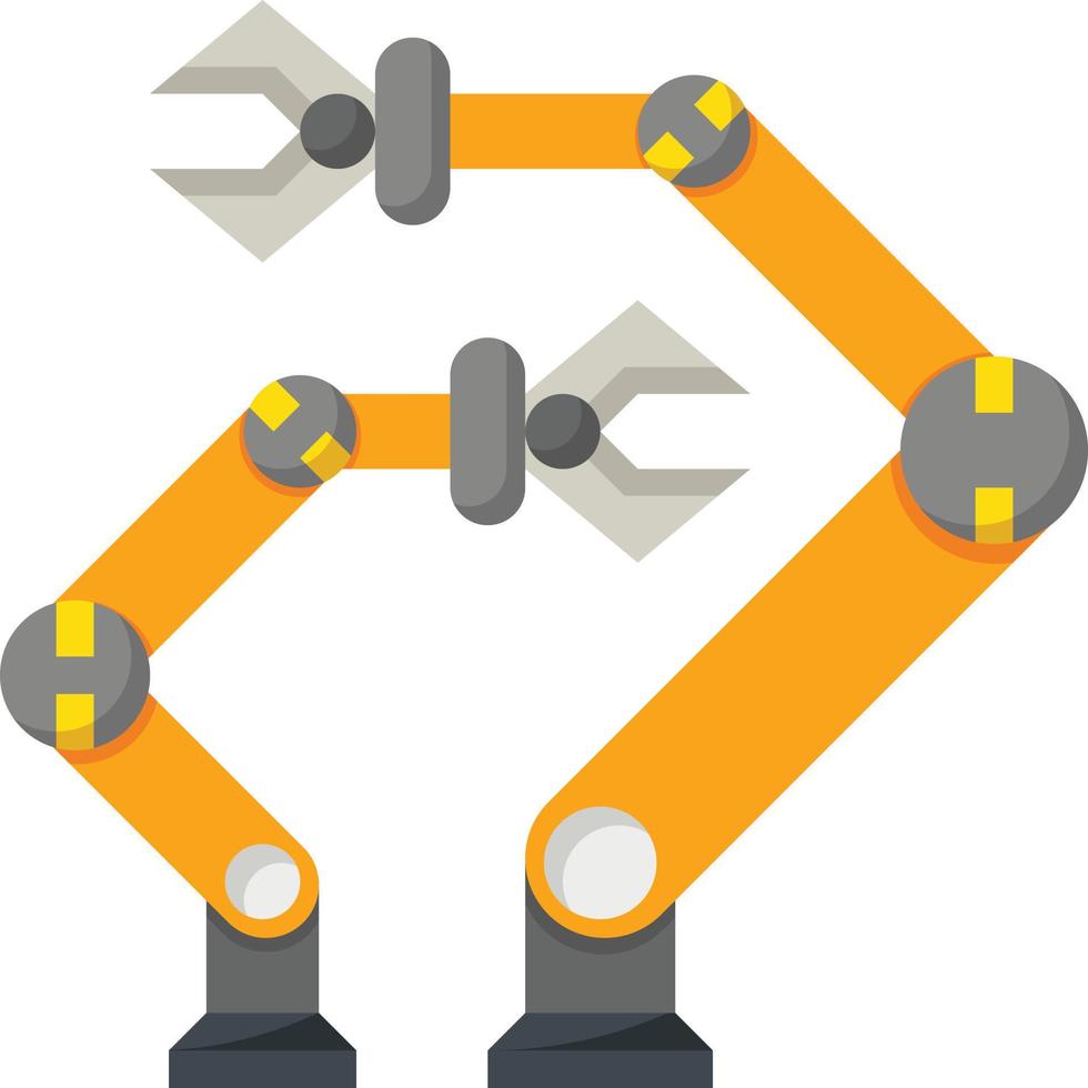 Roboterarme ai künstliche Intelligenz - flaches Symbol vektor