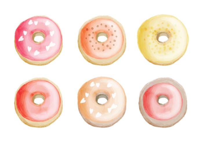 Vector Hand Drawn Donuts Collection