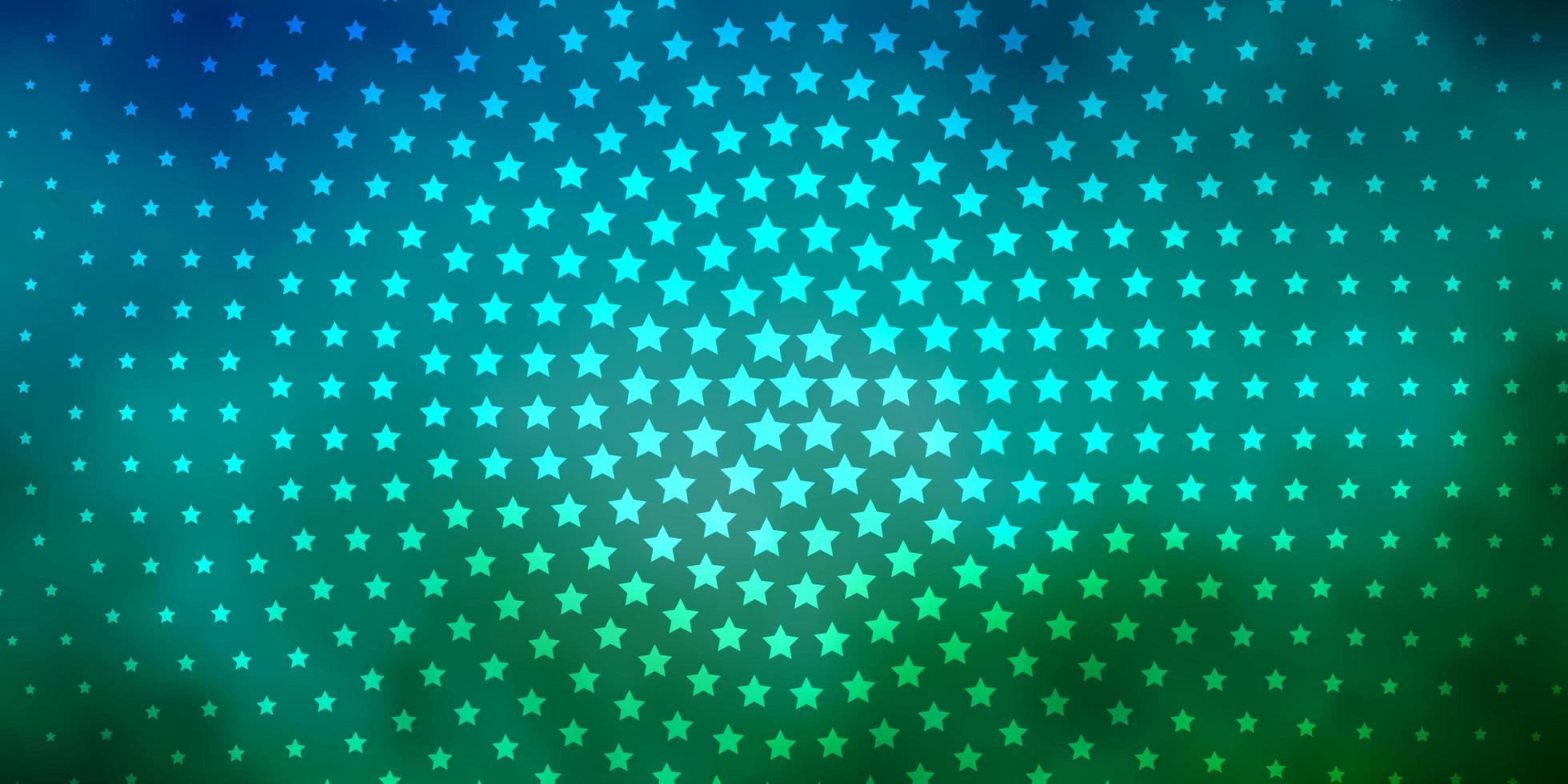 blauer und grüner Hintergrund mit bunten Sternen vektor