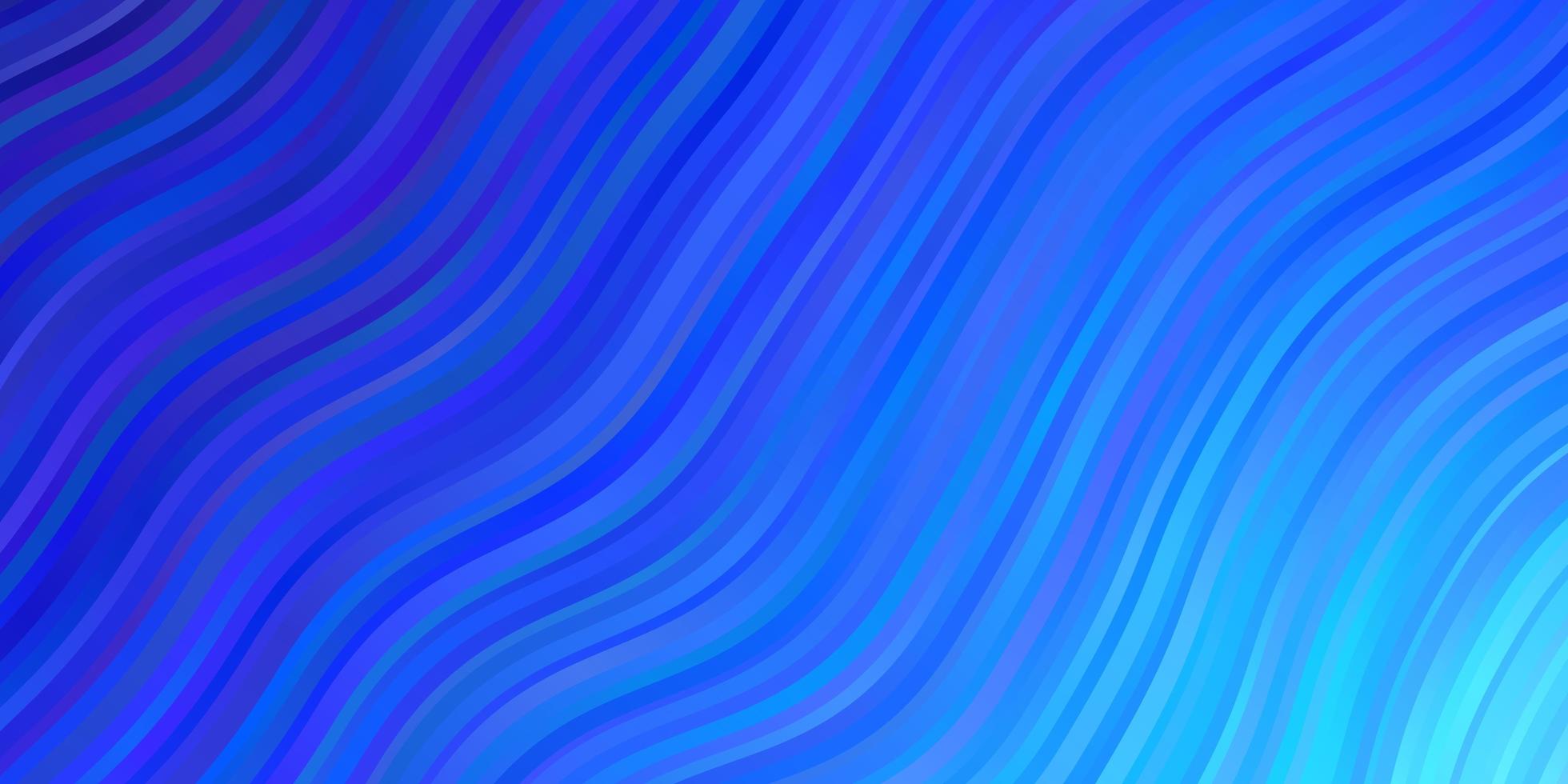 blauer Hintergrund mit gekrümmten Linien. vektor