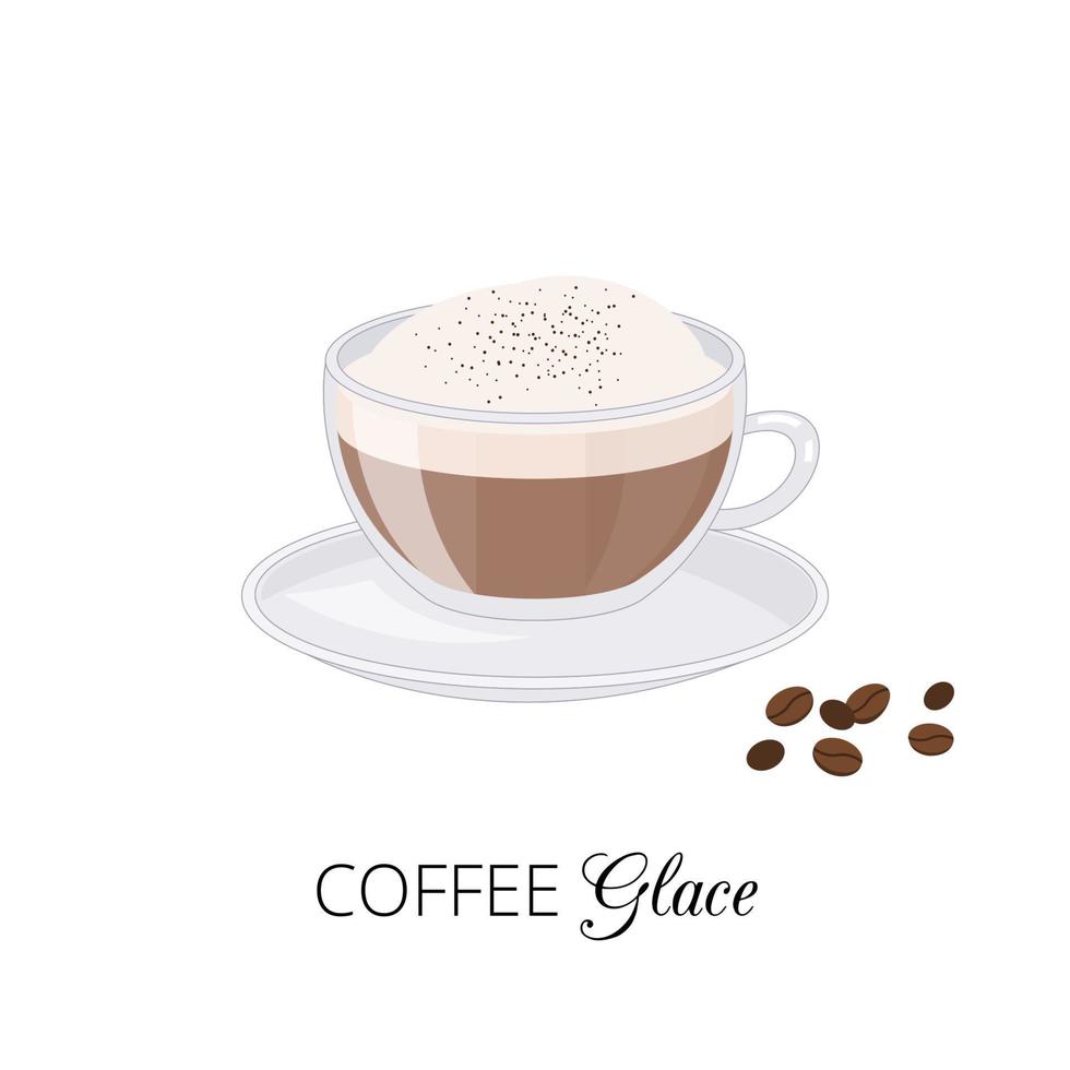 Cartoon-Kaffee-Glasur. vektor