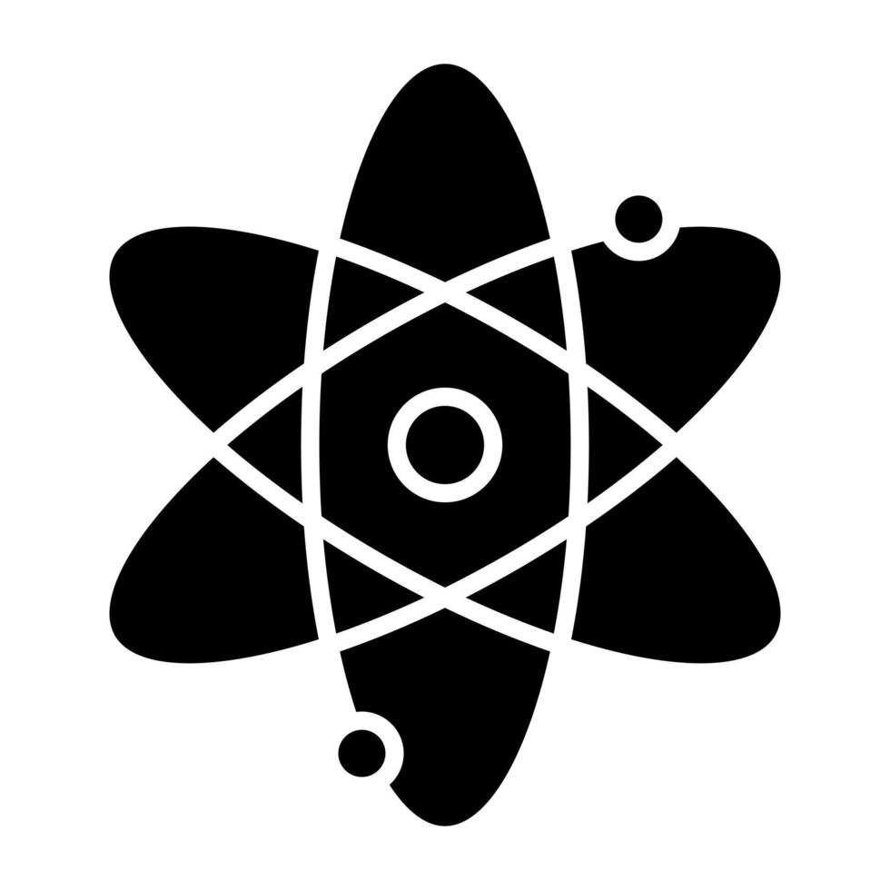 atom ikon stil vektor
