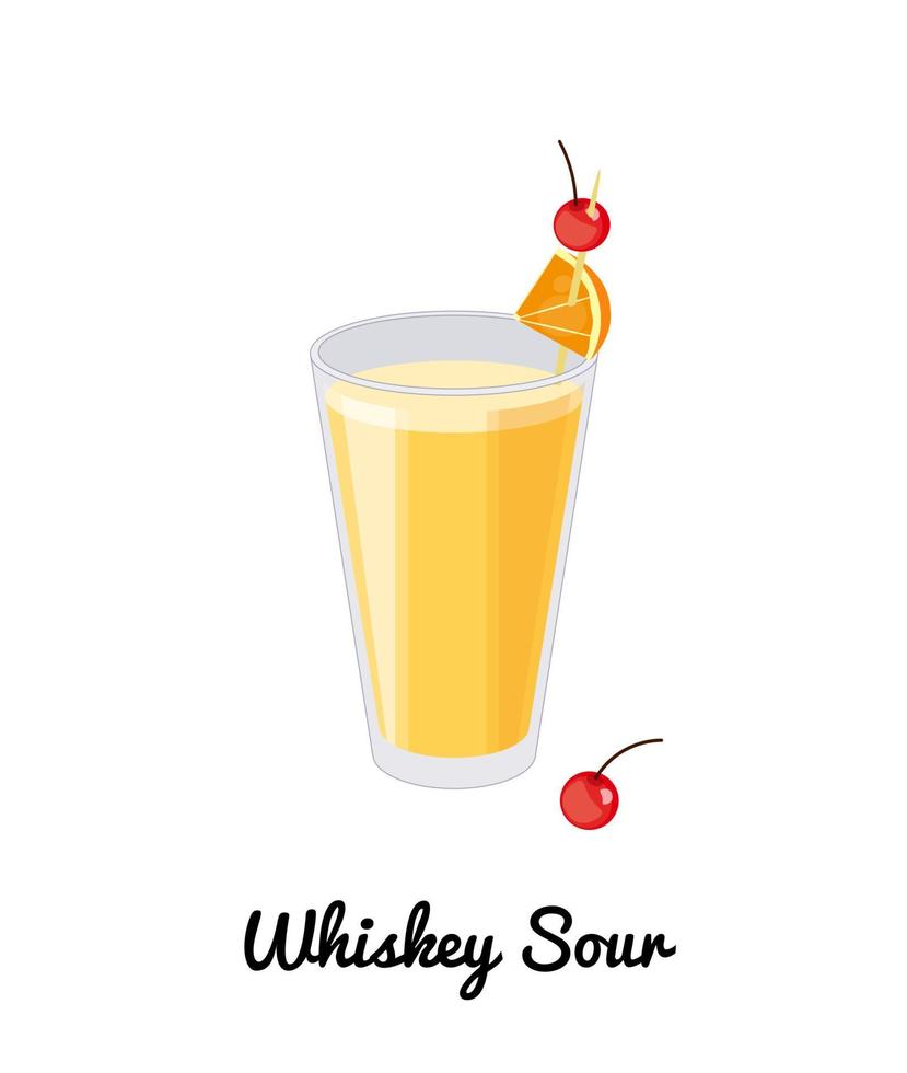 Whiskey-Sauer-Cocktail. vektor