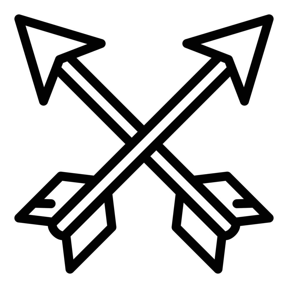 Bogenschützen-Pfeilsymbol, Umrissstil vektor