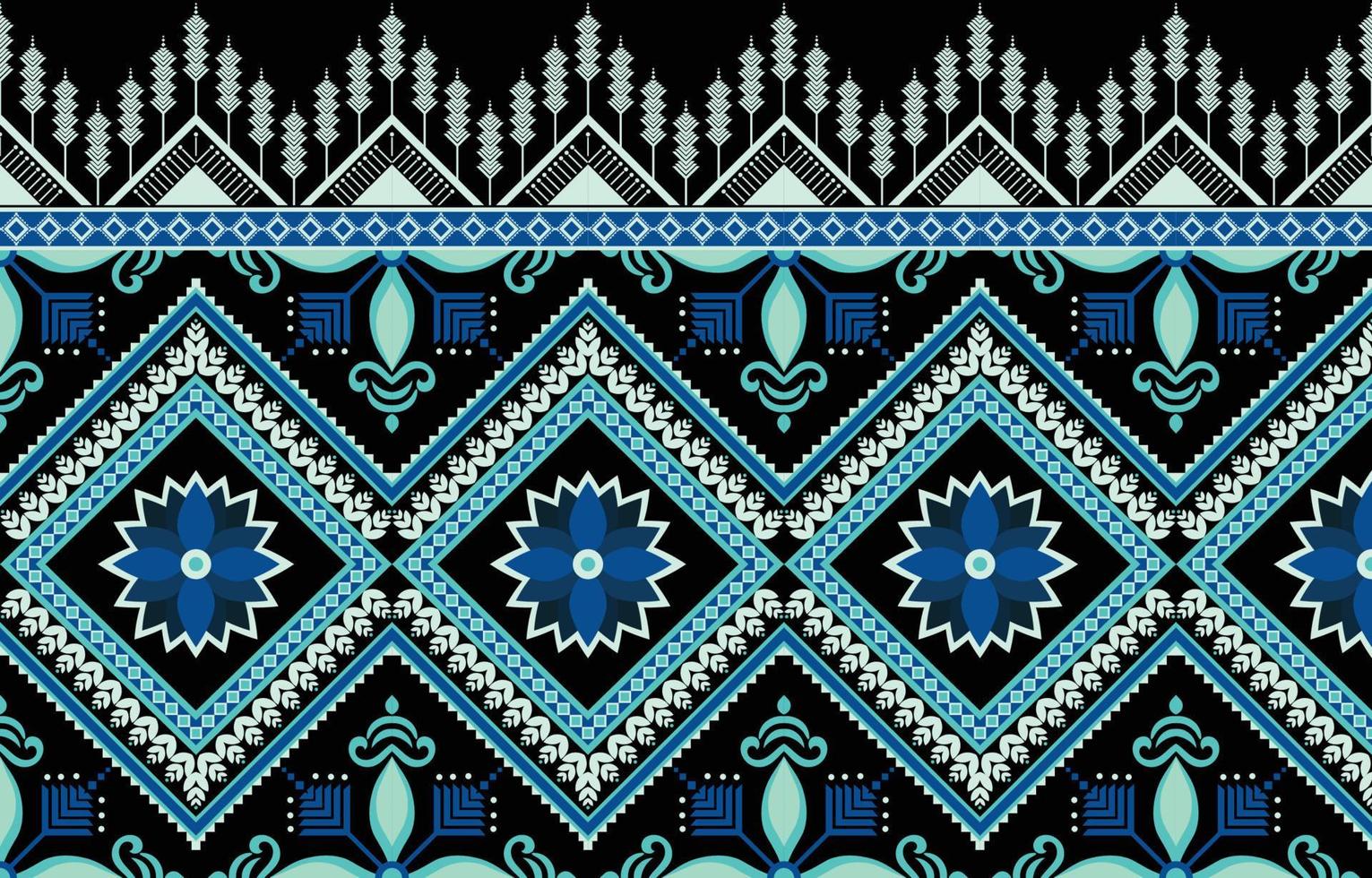geometrisches ethnisches muster nahtlose blumenfarbe orientalisch. nahtloses Muster. design für stoff, vorhang, hintergrund, teppich, tapete, kleidung, verpackung, batik, stoff. vektor